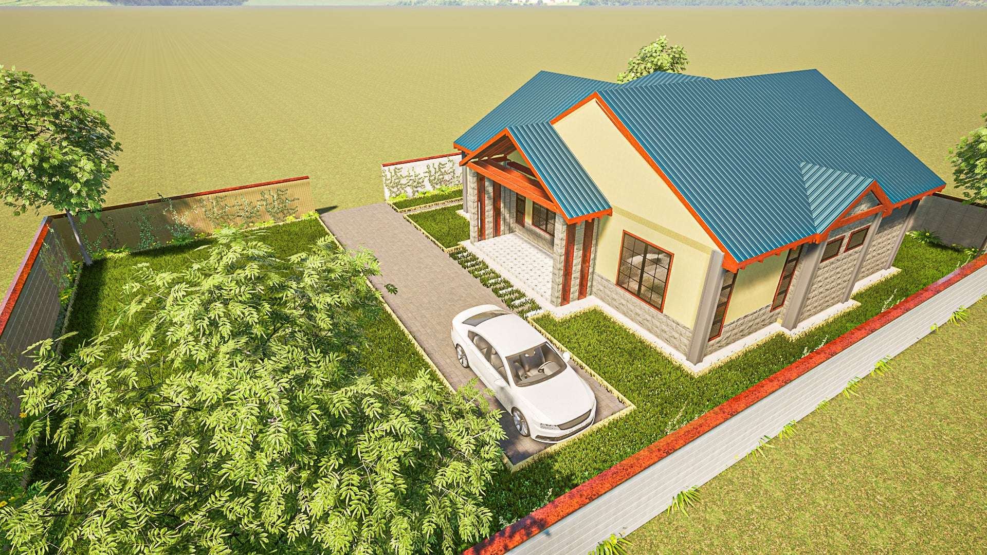 Three Bedroom Bungalow Architectural Plans - Stratos Studios