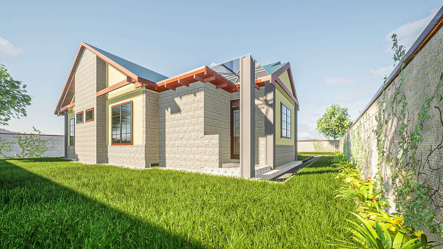 Three Bedroom Bungalow Architectural Plans - Stratos Studios