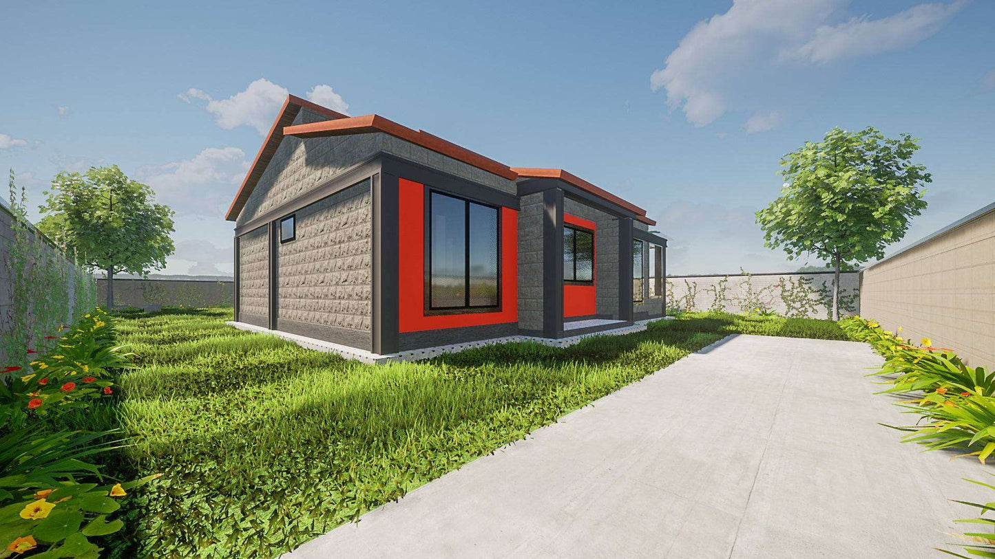 Three Bedroom Bungalow Architectural Plans - Stratos Studios