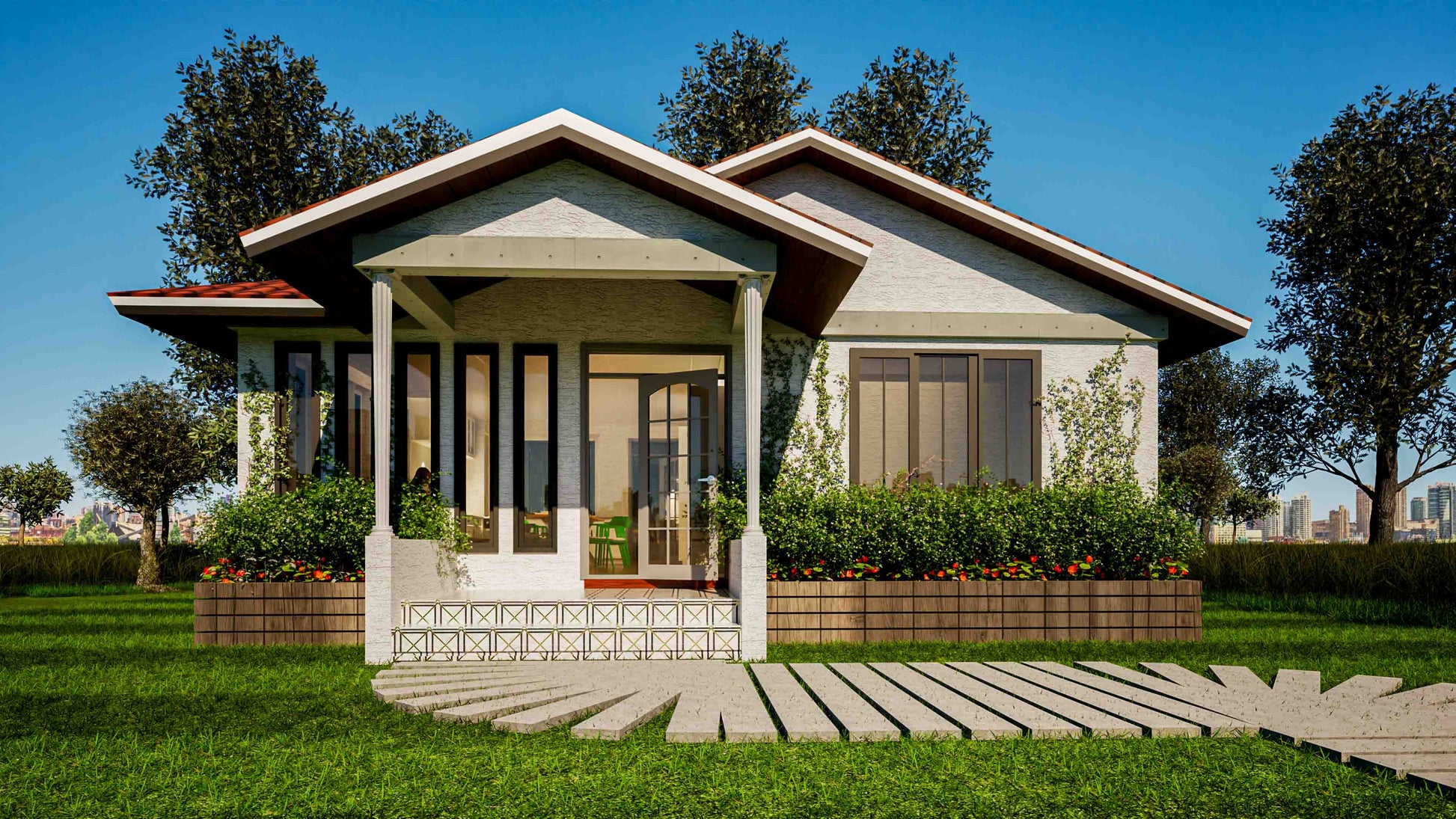 Two Bedroom Bungalow Architectural Plans - Stratos Studios