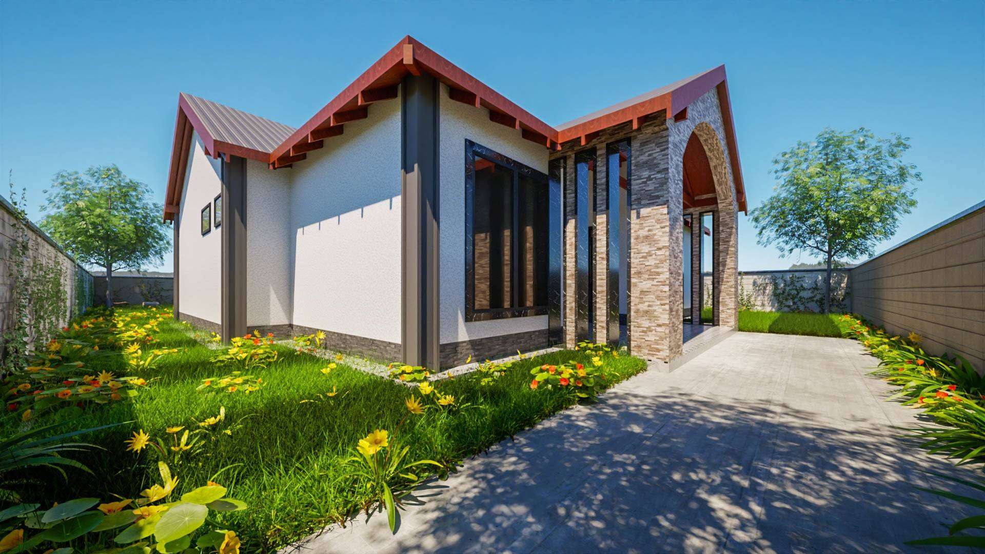 Three Bedroom Bungalow Architectural Plans - Stratos Studios