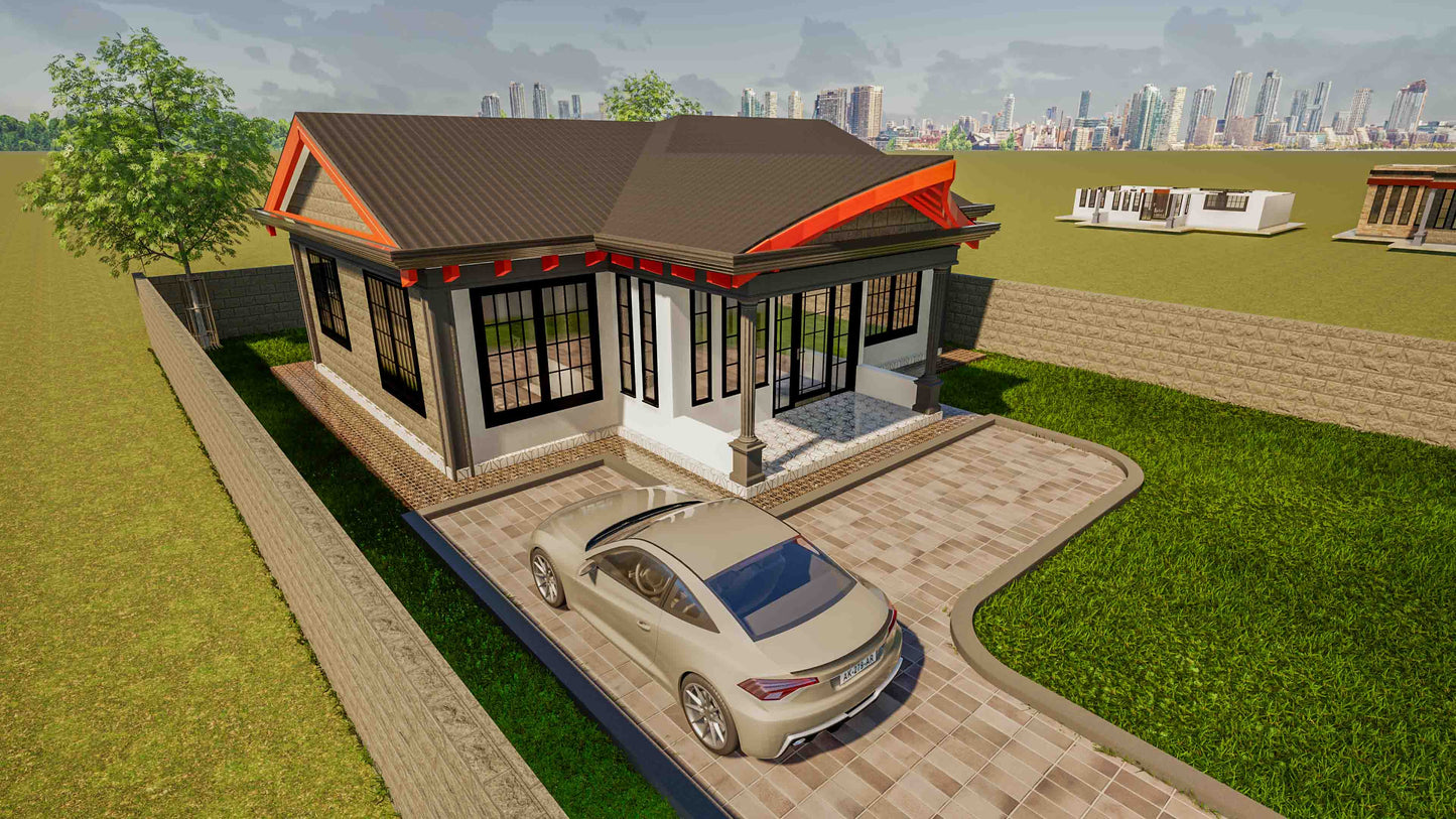 Two Bedroom Bungalow Architectural Plans