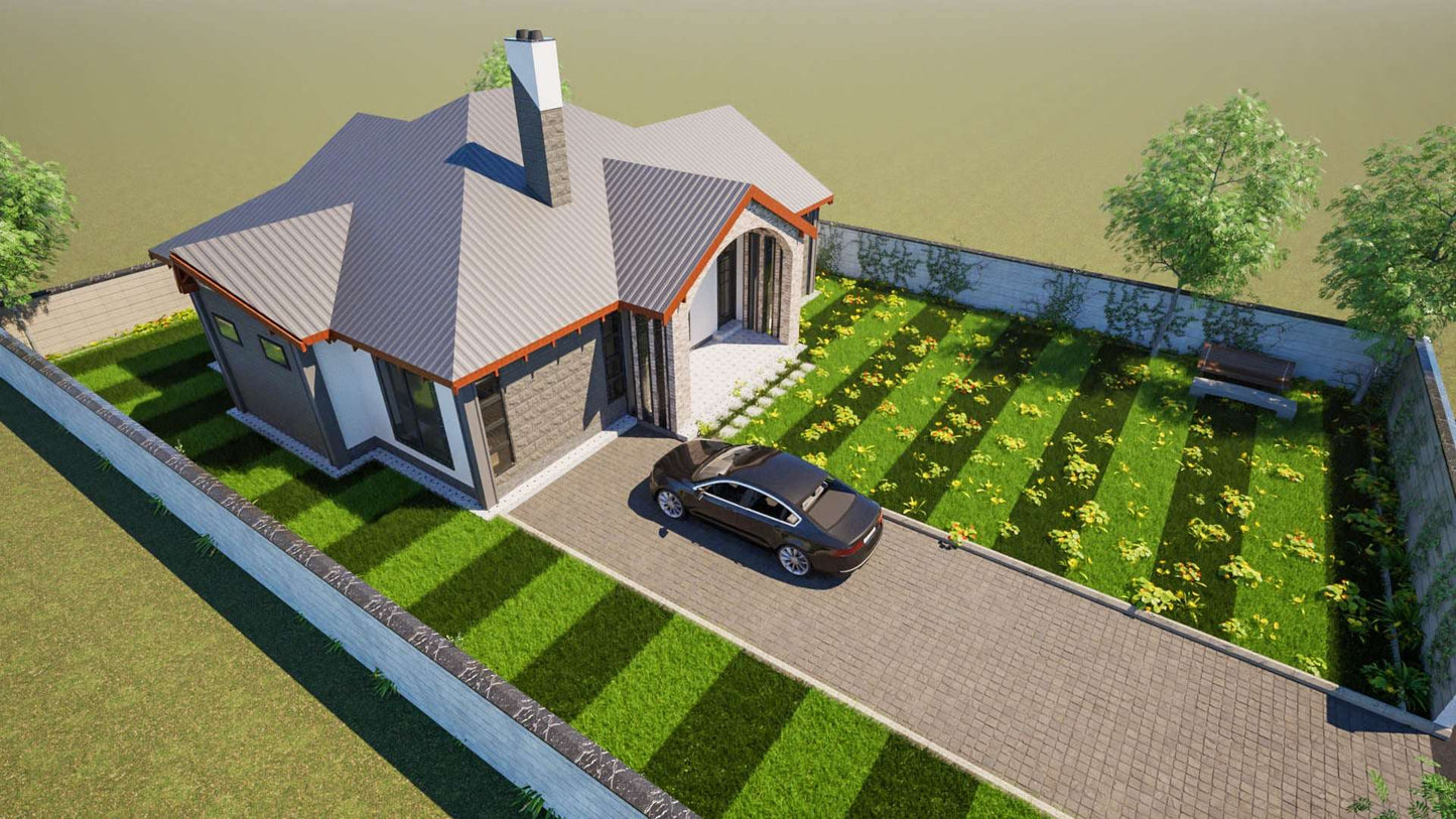 Three Bedroom Bungalow Architectural Plans - Stratos Studios