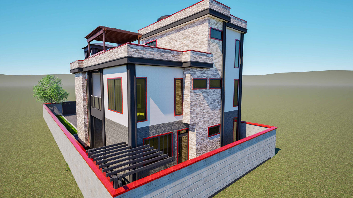 Four Bedroom Maisonette Architectural Plans - Stratos Studios