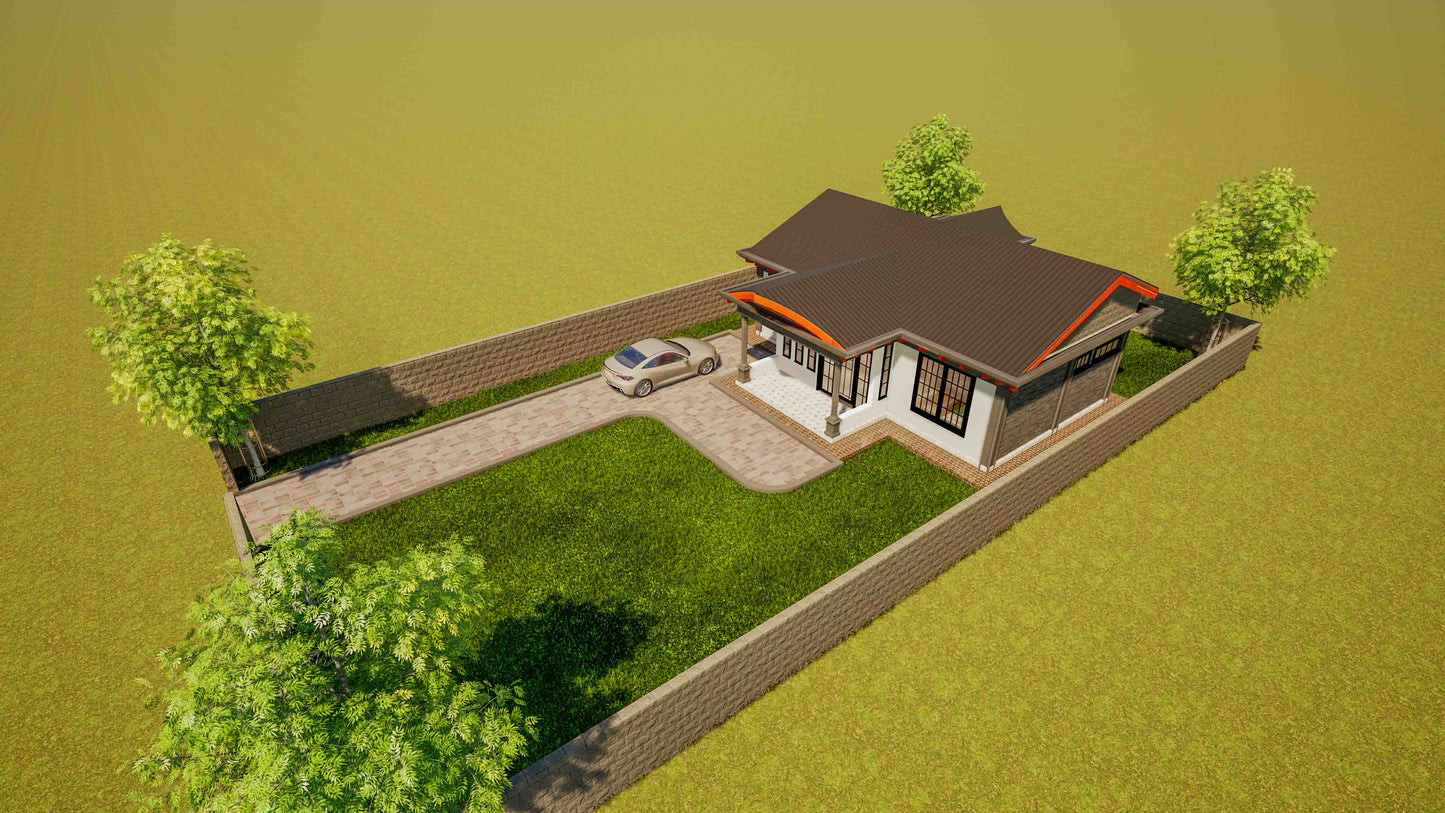 Two Bedroom Bungalow Architectural Plans