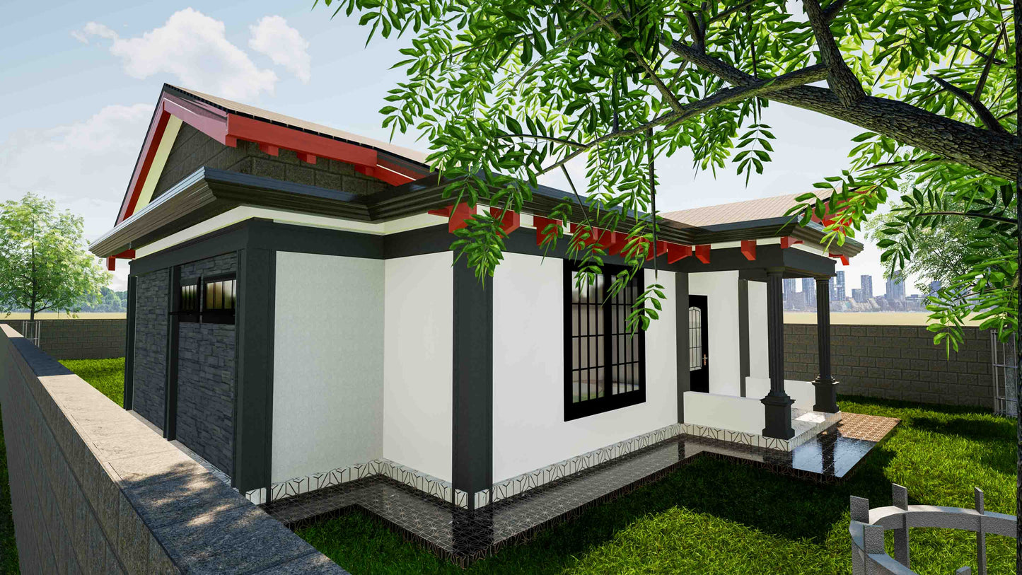 Two Bedroom Bungalow Architectural Plans