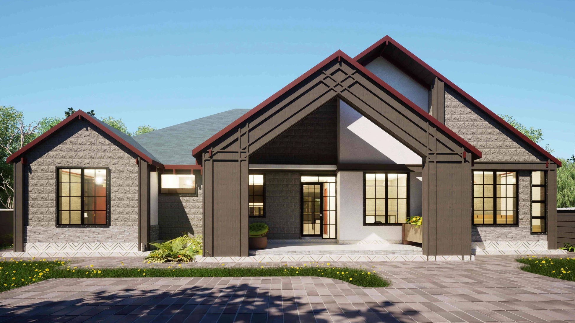 Three Bedroom Bungalow Architectural Plans - Stratos Studios