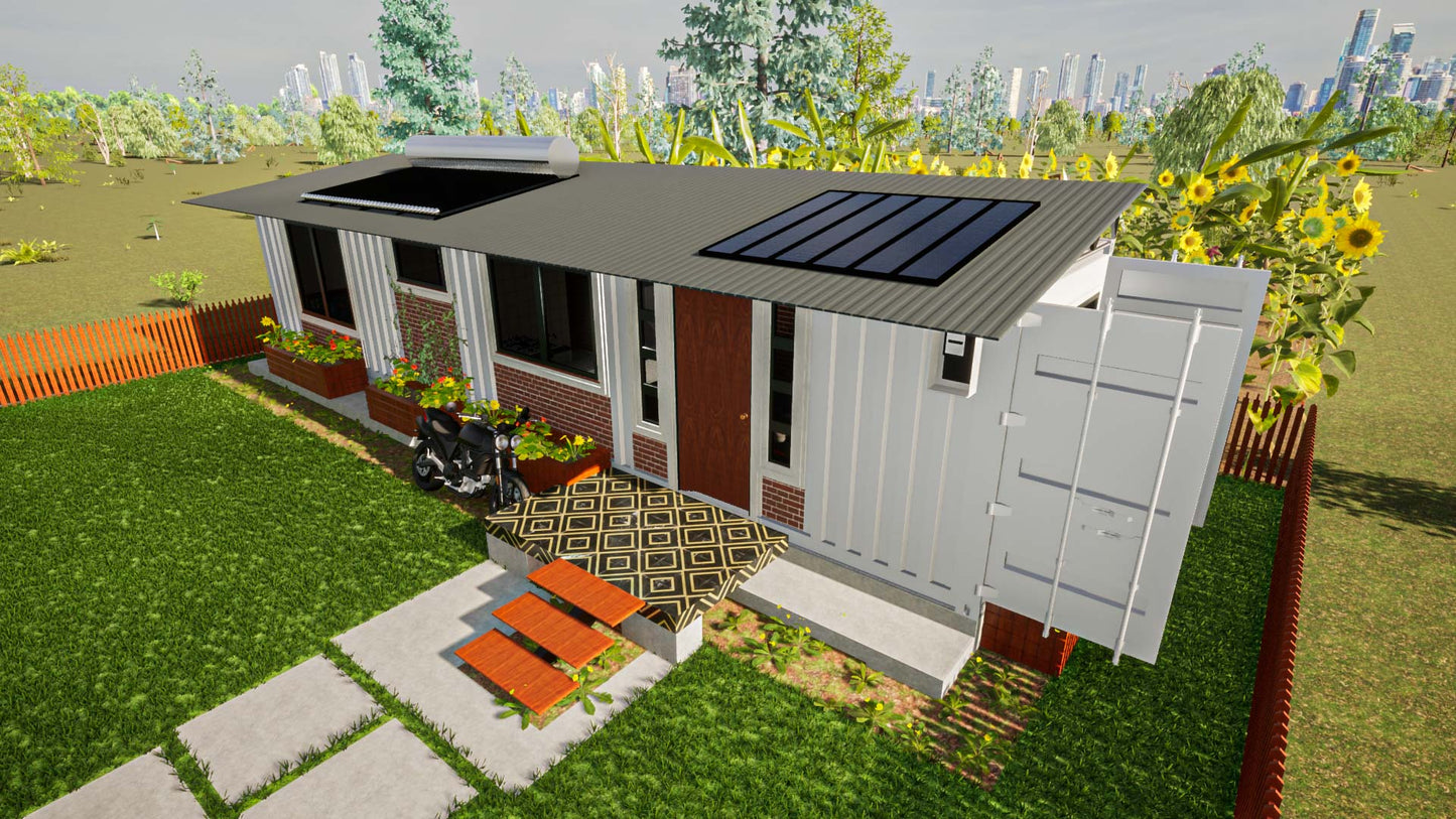 One Bedroom Container House Architectural Plans