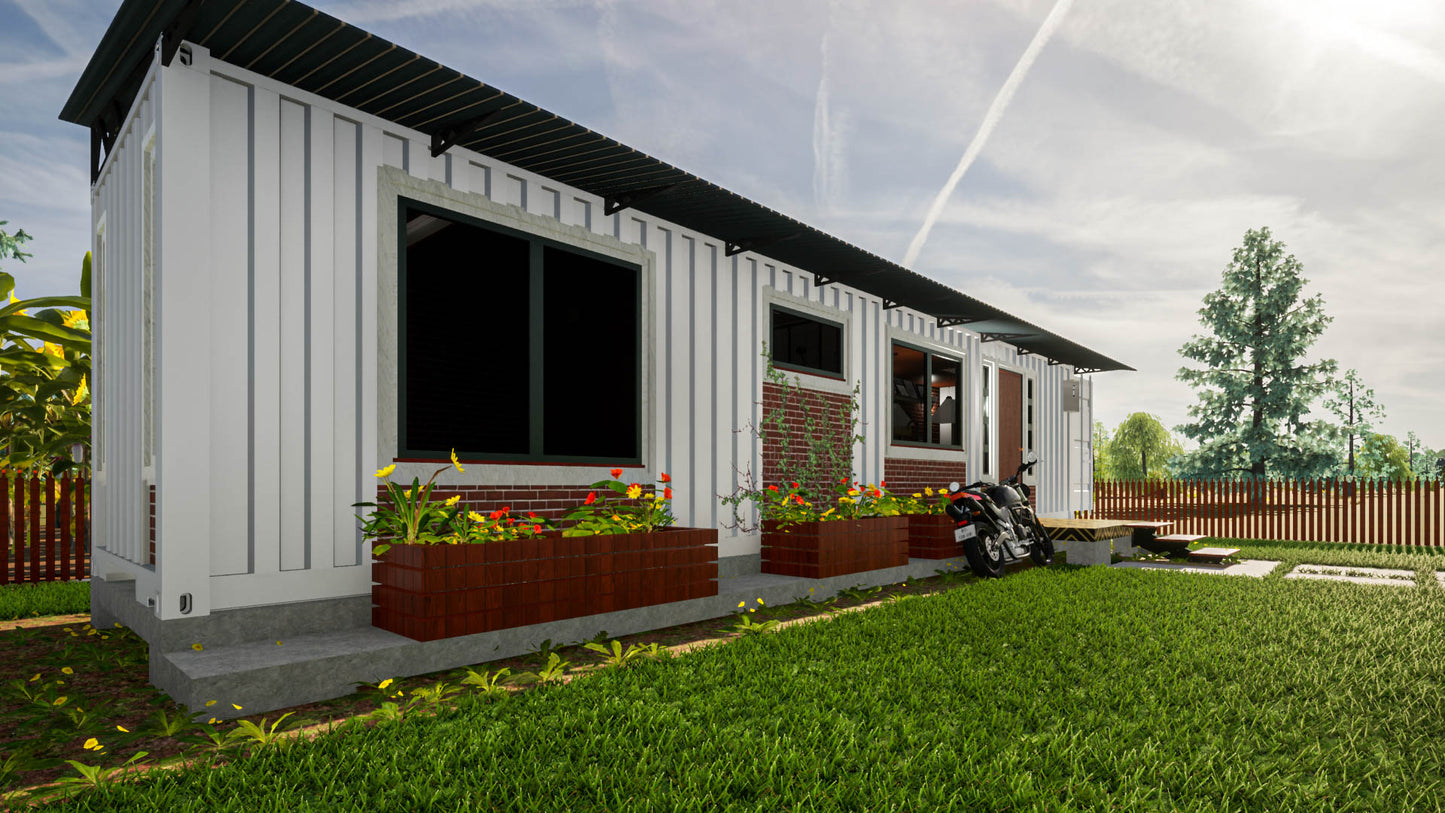 One Bedroom Container House Architectural Plans