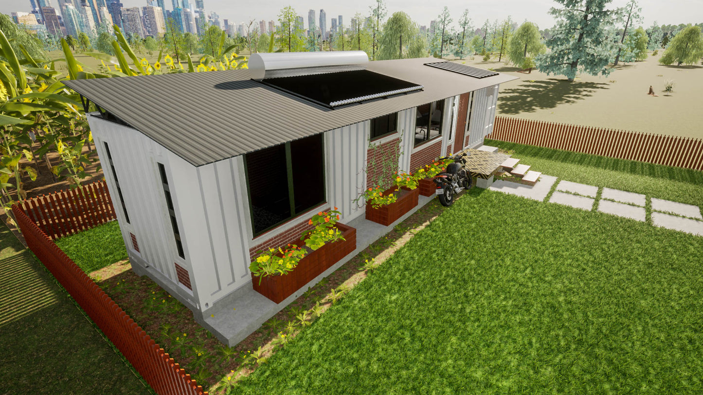 One Bedroom Container House Architectural Plans