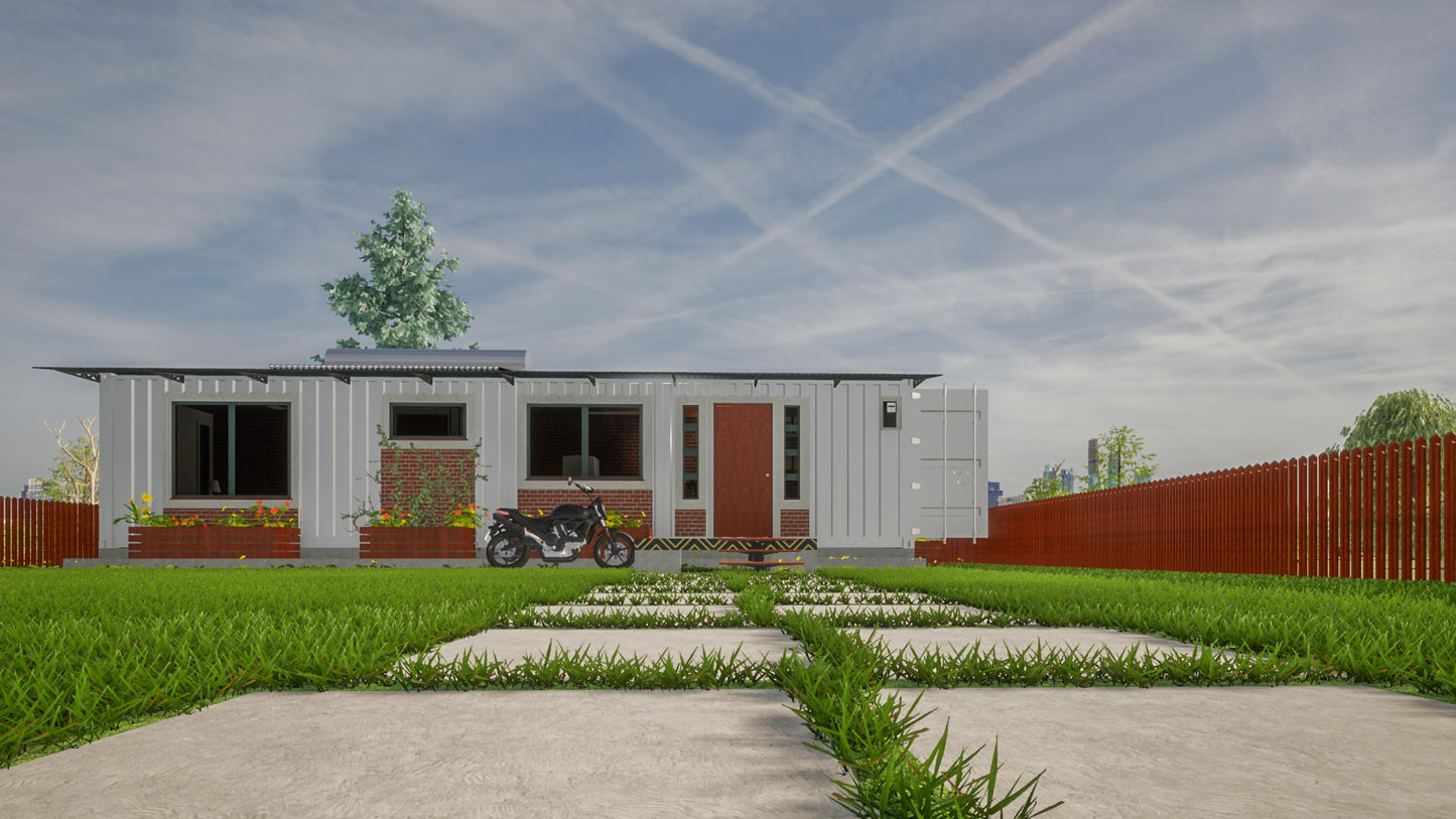 One Bedroom Container House Architectural Plans