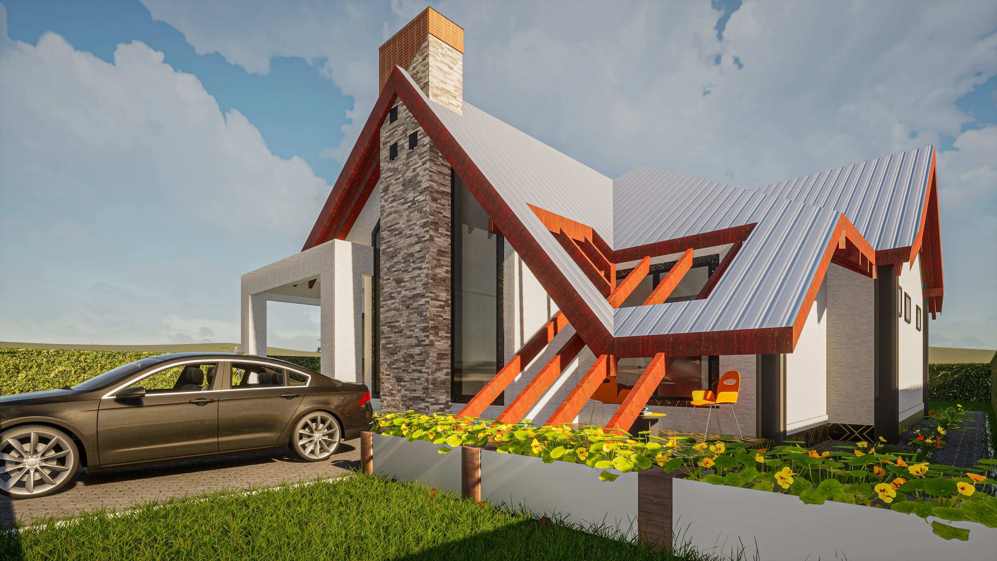 Three Bedroom Bungalow Architectural Plans - Stratos Studios